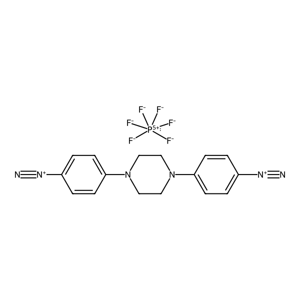 Benzenediazonium, 4,4′-(1,4-piperazinediyl)bis-, bis[hexafluorophosphate(1-)] (9CI)