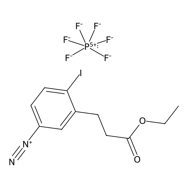 Benzenediazonium, 3-(3-ethoxy-3-oxopropyl)-4-iodo-, hexafluorophosphate(1-) (1:1) (ACI) Structure