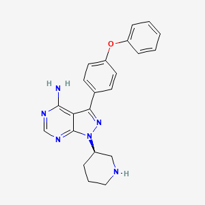 (R)-3-(4-Phenoxyphenyl)-1-(piperidin-3-yl)-1H-pyrazolo[3,4-d]pyrimidin-4-amine Structure