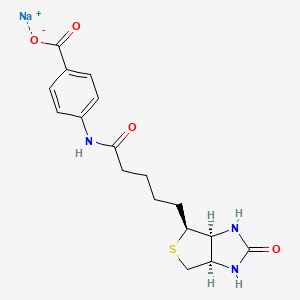 (+)-Biotin 4-Amidobenzoic Acid, Sodium Salt Structure