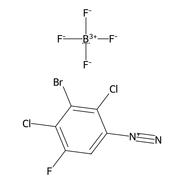 Benzenediazonium, 3-bromo-2,4-dichloro-5-fluoro-, tetrafluoroborate(1-) (1:1) (ACI) Structure