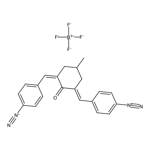 Benzenediazonium, 4,4′-[(5-methyl-2-oxo-1,3-cyclohexanediylidene)dimethylidyne]bis-, bis[tetrafluoroborate(1-)] (9CI)