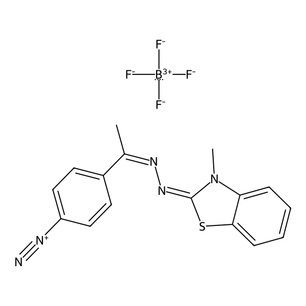Benzenediazonium, 4-[1-[2-(3-methyl-2(3H)-benzothiazolylidene)hydrazinylidene]ethyl]-, tetrafluoroborate(1-) (1:1) (ACI)