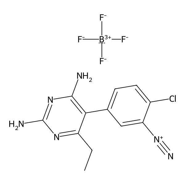 Benzenediazonium, 2-chloro-5-(2,4-diamino-6-ethyl-5-pyrimidinyl)-, tetrafluoroborate(1-) (1:1) (ACI)