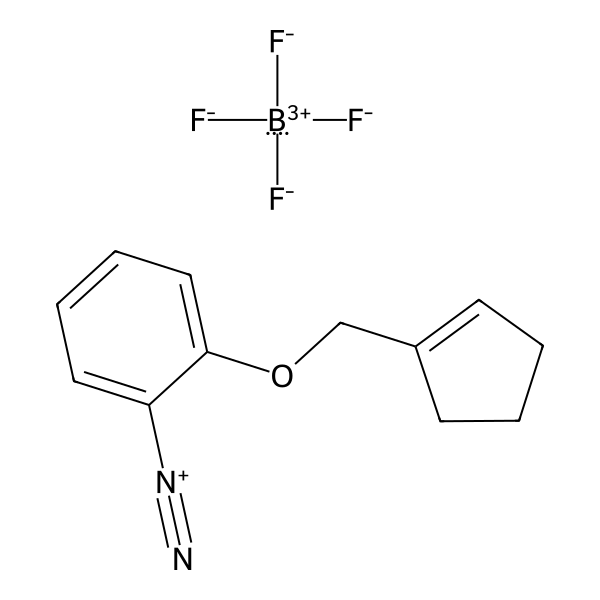 Benzenediazonium, 2-(1-cyclopenten-1-ylmethoxy)-, tetrafluoroborate(1-) (1:1) (ACI) Structure