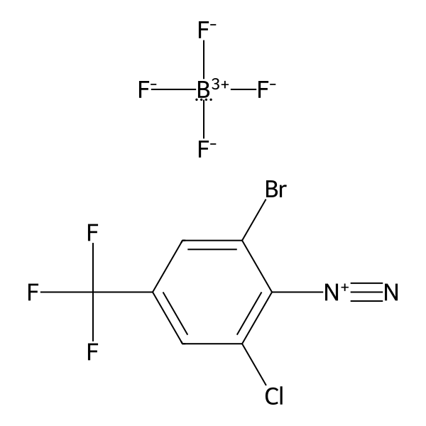 Benzenediazonium, 2-bromo-6-chloro-4-(trifluoromethyl)-, tetrafluoroborate(1-) (1:1) (ACI) Structure
