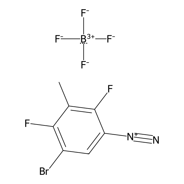 Benzenediazonium, 5-bromo-2,4-difluoro-3-methyl-, tetrafluoroborate(1-) (1:1) (ACI) Structure