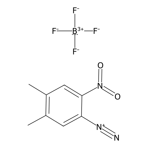 Benzenediazonium, 4,5-dimethyl-2-nitro-, tetrafluoroborate(1-) (1:1) (ACI) Structure