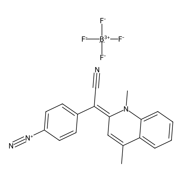 Benzenediazonium, 4-[cyano(1,4-dimethyl-2(1H)-quinolinylidene)methyl]-, tetrafluoroborate(1-) (1:1) (ACI)