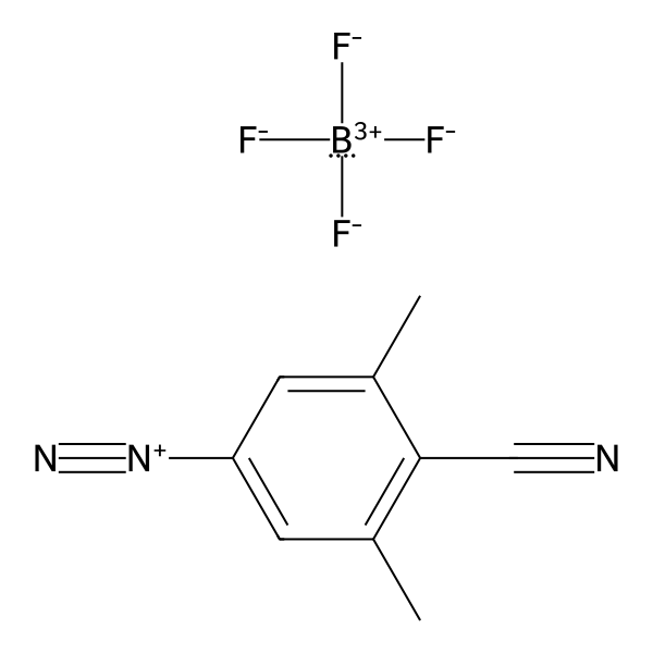 Benzenediazonium, 4-cyano-3,5-dimethyl-, tetrafluoroborate(1-) (1:1) (ACI) Structure