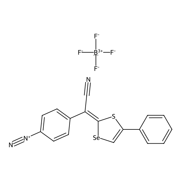 Benzenediazonium, 4-[cyano(5-phenyl-1,3-thiaselenol-2-ylidene)methyl]-, tetrafluoroborate(1-) (1:1) (ACI)