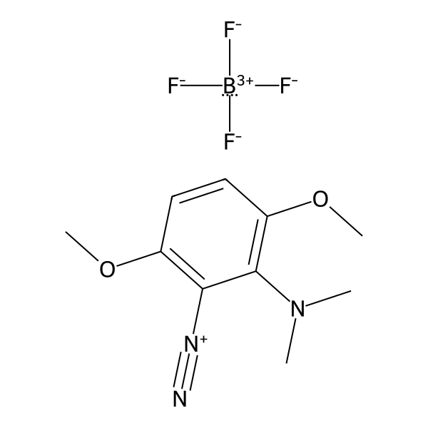Benzenediazonium, 2-(dimethylamino)-3,6-dimethoxy-, tetrafluoroborate(1-) (1:1) (ACI) Structure