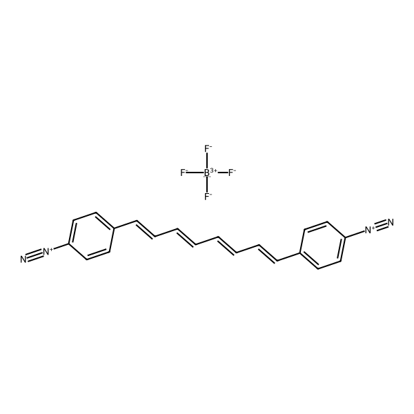 Benzenediazonium, 4,4′-(1,3,5,7-octatetraene-1,8-diyl)bis-, bis[tetrafluoroborate(1-)] (9CI) Structure