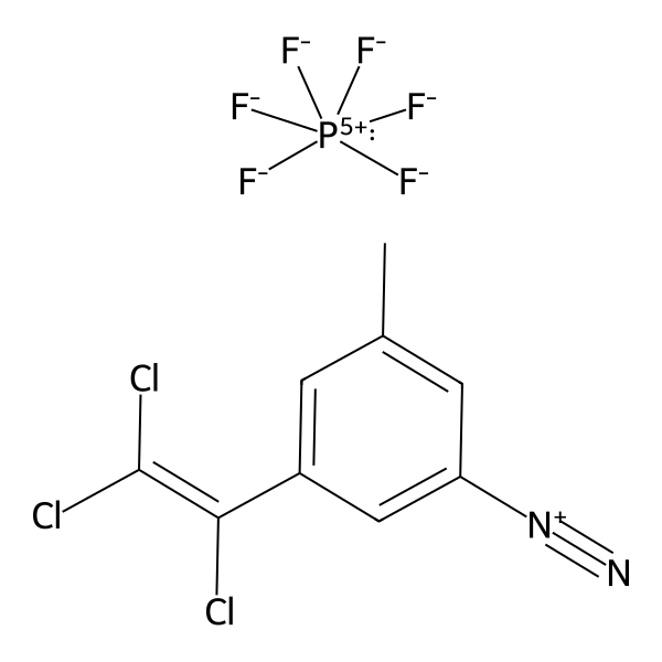 Benzenediazonium, 3-methyl-5-(1,2,2-trichloroethenyl)-, hexafluorophosphate(1-) (1:1) (ACI) Structure