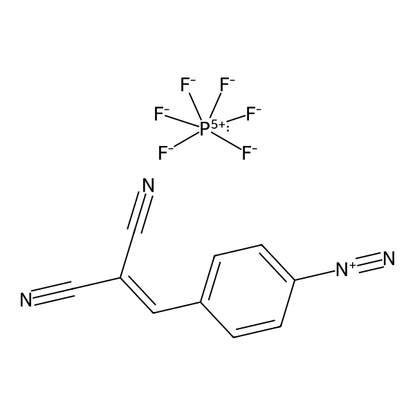 Benzenediazonium, 4-(2,2-dicyanoethenyl)-, hexafluorophosphate(1-) (1:1) (ACI) Structure