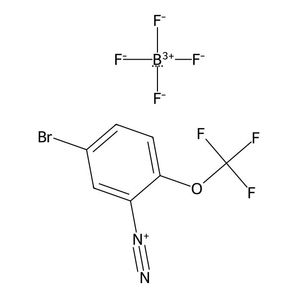 Benzenediazonium, 5-bromo-2-(trifluoromethoxy)-, tetrafluoroborate(1-) (1:1) (ACI) Structure