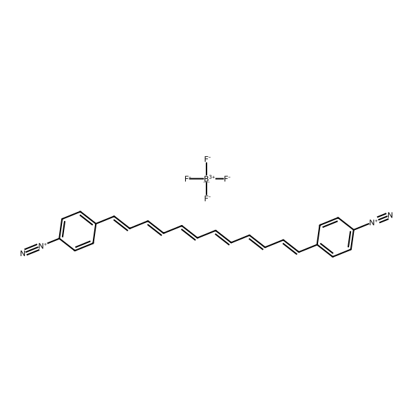 Benzenediazonium, 4,4′-(1,3,5,7,9,11-dodecahexaene-1,12-diyl)bis-, (all-E)-, bis[tetrafluoroborate(1-)] (9CI) Structure