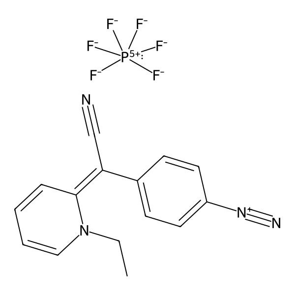 Benzenediazonium, 4-[cyano(1-ethyl-2(1H)-pyridinylidene)methyl]-, hexafluorophosphate(1-) (1:1) (ACI)