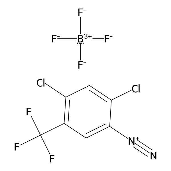Benzenediazonium, 2,4-dichloro-5-(trifluoromethyl)-, tetrafluoroborate(1-) (1:1) (ACI) Structure