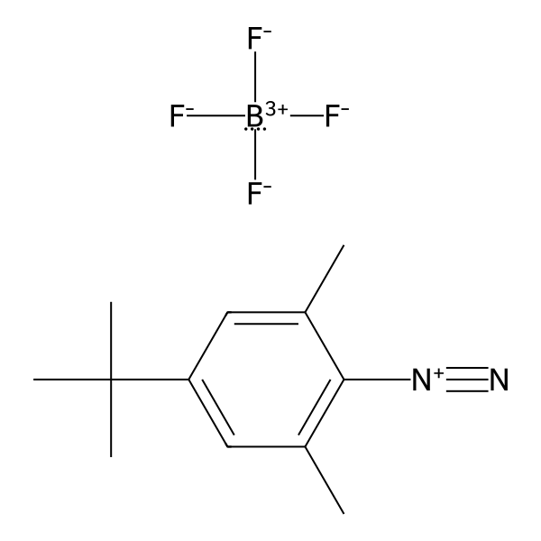 Benzenediazonium, 4-(1,1-dimethylethyl)-2,6-dimethyl-, tetrafluoroborate(1-) (1:1) (ACI) Structure