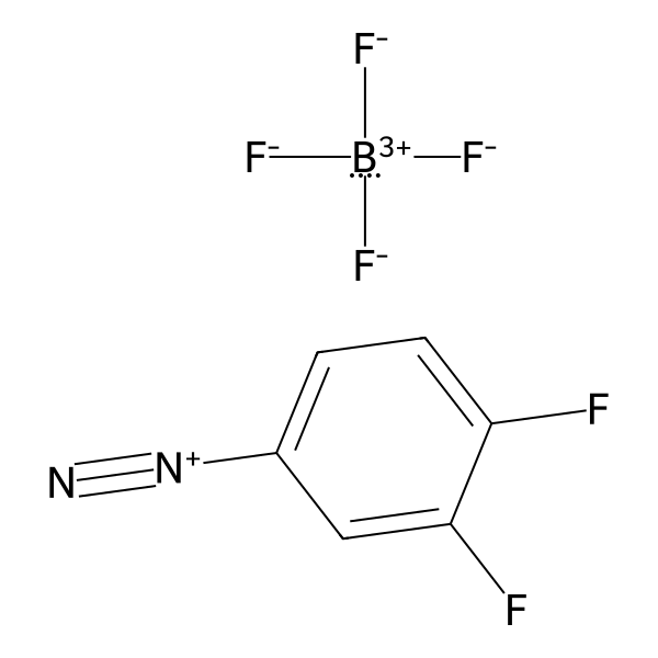 Benzenediazonium, 3,4-difluoro-, tetrafluoroborate(1-) (1:1) (ACI) Structure