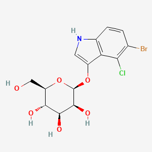 (2S,3S,4S,5S,6R)-2-((5-Bromo-4-chloro-1H-indol-3-yl)oxy)-6-(hydroxymethyl)tetrahydro-2H-pyran-3,4,5-triol Structure