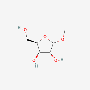 (2R,3S,4R)-2-(Hydroxymethyl)-5-methoxytetrahydrofuran-3,4-diol Structure