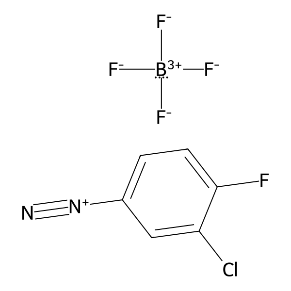 Benzenediazonium, 3-chloro-4-fluoro-, tetrafluoroborate(1-) (1:1) (ACI) Structure