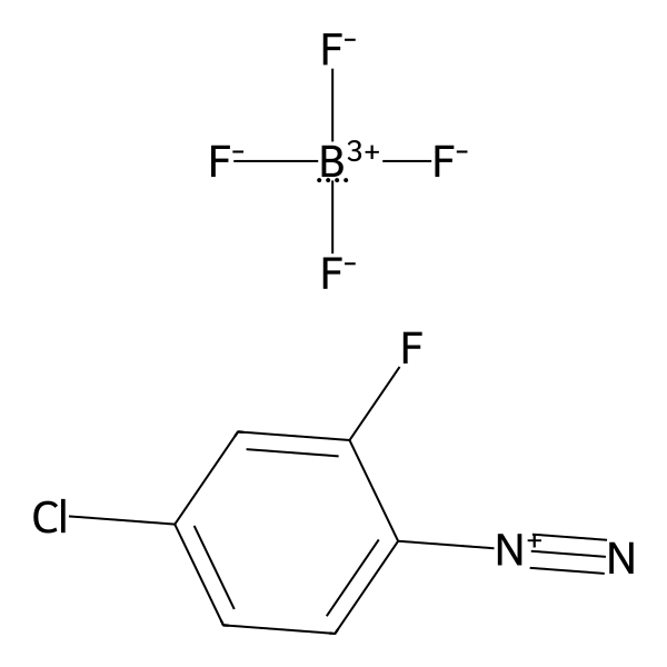 Benzenediazonium, 4-chloro-2-fluoro-, tetrafluoroborate(1-) (1:1) (ACI) Structure