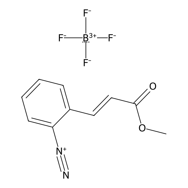 Benzenediazonium, 2-[(1E)-3-methoxy-3-oxo-1-propen-1-yl]-, tetrafluoroborate(1-) (1:1) (ACI) Structure