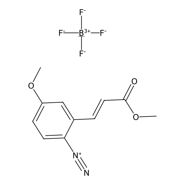 Benzenediazonium, 4-methoxy-2-[(1E)-3-methoxy-3-oxo-1-propen-1-yl]-, tetrafluoroborate(1-) (1:1) (ACI) Structure