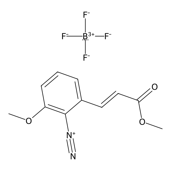 Benzenediazonium, 2-methoxy-6-[(1E)-3-methoxy-3-oxo-1-propen-1-yl]-, tetrafluoroborate(1-) (1:1) (ACI) Structure