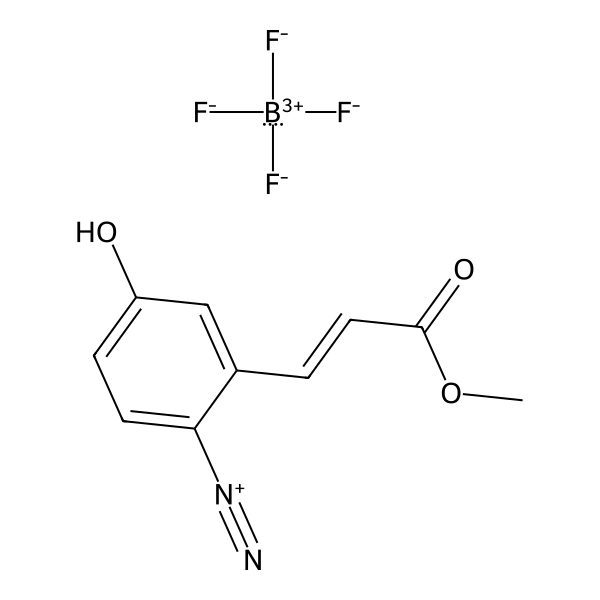 Benzenediazonium, 4-hydroxy-2-[(1E)-3-methoxy-3-oxo-1-propen-1-yl]-, tetrafluoroborate(1-) (1:1) (ACI) Structure