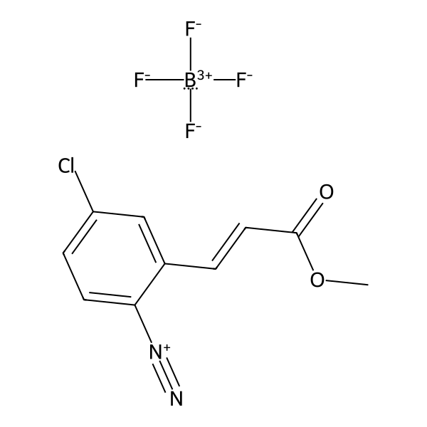 Benzenediazonium, 4-chloro-2-[(1E)-3-methoxy-3-oxo-1-propen-1-yl]-, tetrafluoroborate(1-) (1:1) (ACI) Structure