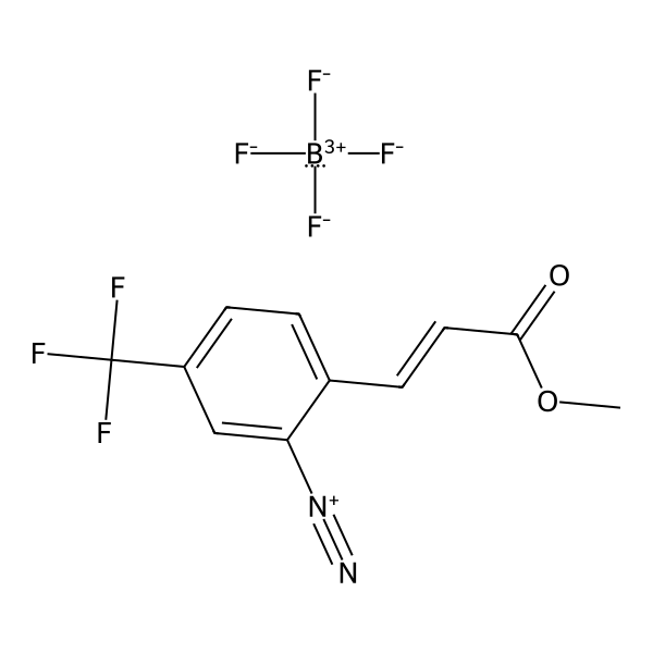 Benzenediazonium, 2-[(1E)-3-methoxy-3-oxo-1-propen-1-yl]-5-(trifluoromethyl)-, tetrafluoroborate(1-) (1:1) (ACI) Structure