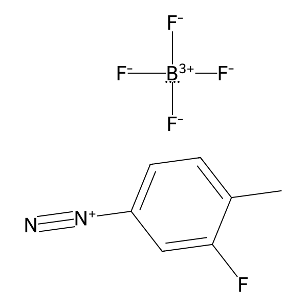 Benzenediazonium, 3-fluoro-4-methyl-, tetrafluoroborate(1-) (1:1) (ACI) Structure