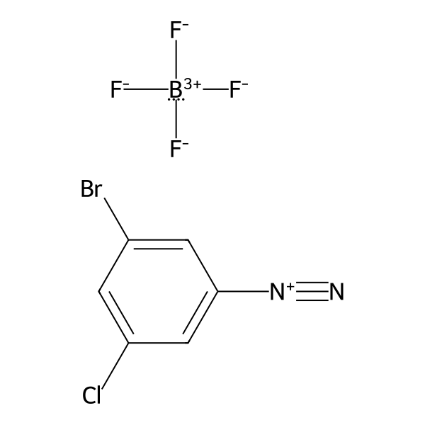 Benzenediazonium, 3-bromo-5-chloro-, tetrafluoroborate(1-) (1:1) (ACI) Structure