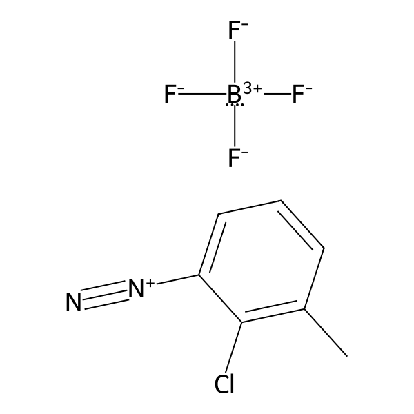 Benzenediazonium, 2-chloro-3-methyl-, tetrafluoroborate(1-) (1:1) (ACI) Structure
