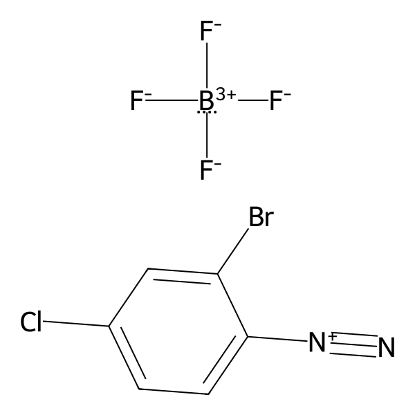 Benzenediazonium, 2-bromo-4-chloro-, tetrafluoroborate(1-) (1:1) (ACI) Structure