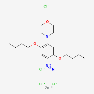 Benzenediazonium, 2,5-dibutoxy-4-(4-morpholinyl)-, (T-4)-tetrachlorozincate(2-) (2:1) (9CI, ACI) Structure
