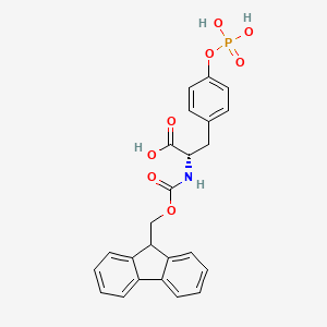 (2S)-2-({[(9H-fluoren-9-yl)methoxy]carbonyl}amino)-3-[4-(phosphonooxy)phenyl]propanoic acid Structure