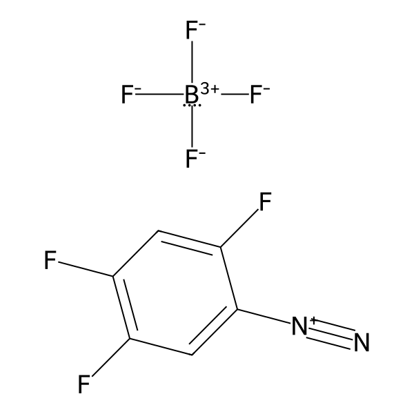 Benzenediazonium, 2,4,5-trifluoro-, tetrafluoroborate(1-) (1:1) (ACI) Structure