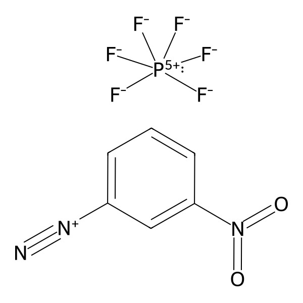Benzenediazonium, 3-nitro-, hexafluorophosphate(1-) (1:1) (ACI) Structure