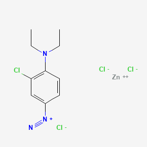 Benzenediazonium, 3-chloro-4-(diethylamino)-, trichlorozincate(1-) (9CI) Structure
