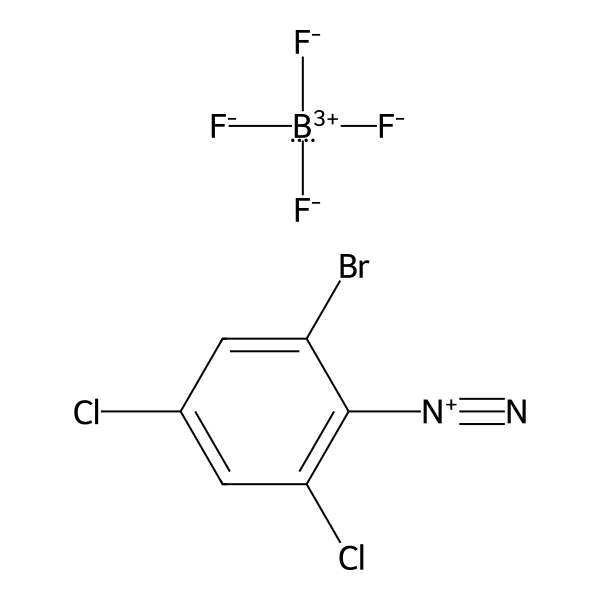 Benzenediazonium, 2-bromo-4,6-dichloro-, tetrafluoroborate(1-) (1:1) (ACI) Structure