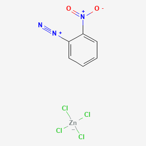 Benzenediazonium, 2-nitro-, (T-4)-tetrachlorozincate(2-) (2:1) (9CI, ACI) Structure