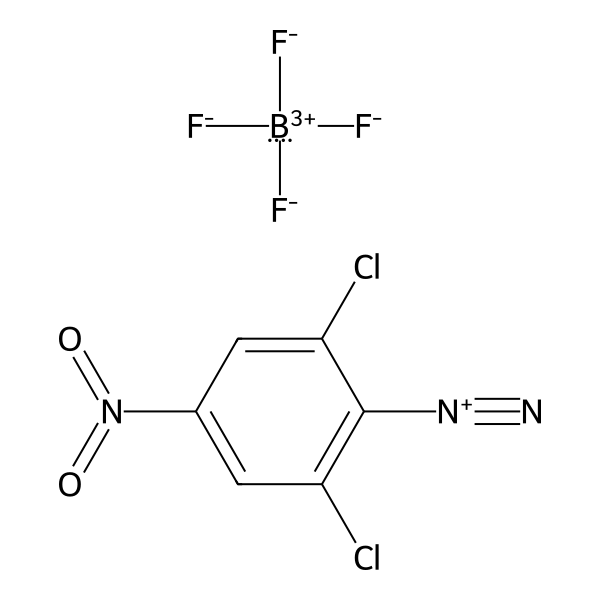Benzenediazonium, 2,6-dichloro-4-nitro-, tetrafluoroborate(1-) (1:1) (ACI) Structure