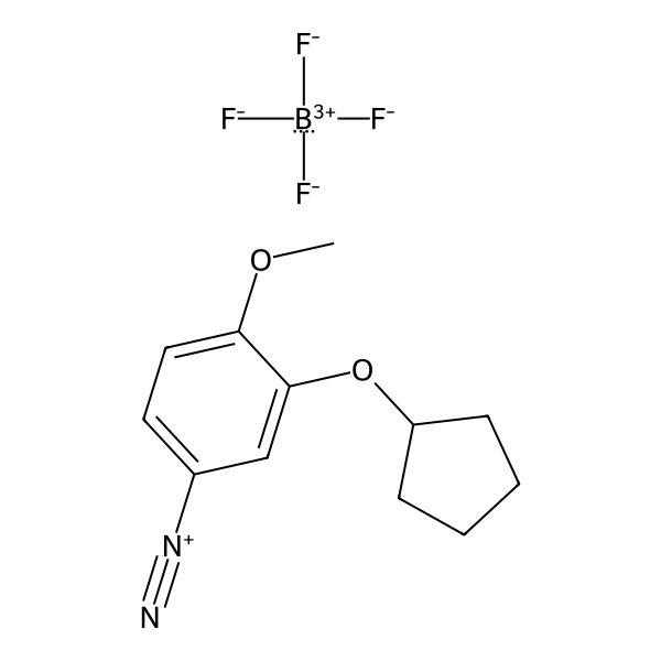 Benzenediazonium, 3-(cyclopentyloxy)-4-methoxy-, tetrafluoroborate(1-) (1:1) (ACI) Structure