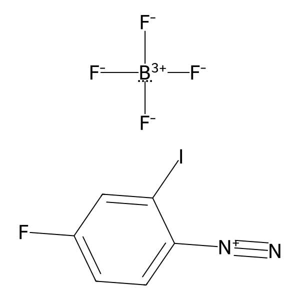 Benzenediazonium, 4-fluoro-2-iodo-, tetrafluoroborate(1-) (1:1) (ACI) Structure