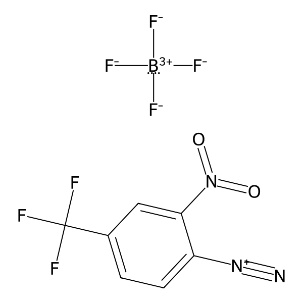 Benzenediazonium, 2-nitro-4-(trifluoromethyl)-, tetrafluoroborate(1-) (1:1) (ACI) Structure